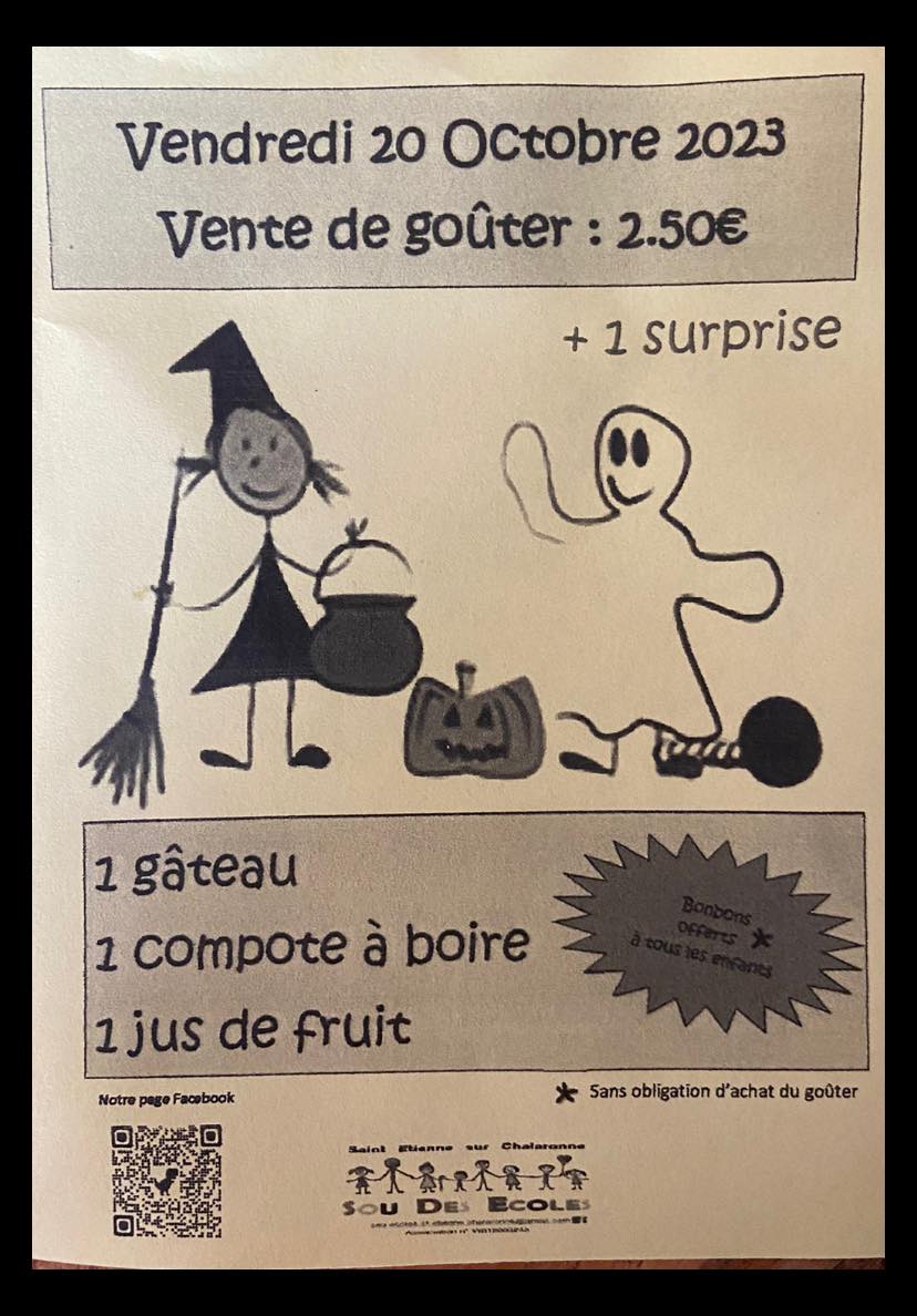 Vente de goûter