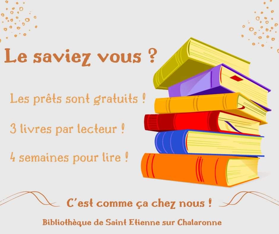 Prêt de livres à la bibliothèque de Saint-Etienne-sur-Chalaronne