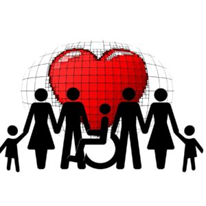 inclusion, integration, disability, group, community, workforce, people, diversity, included, barrier, together, family, handicap, partnership, help, support